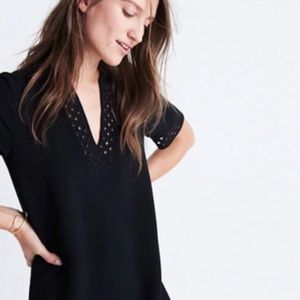 Madewell Ballad Tunic Dress with Eyelet Detail